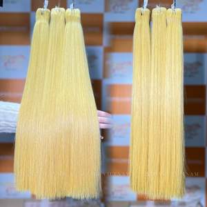 Factory Wholesale 100% Human Hair Bundles Double Machine Weft Yellow Color Remy Virgin Hair Cuticle Aligned Vietnamese Hair - Product Image 6