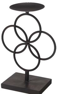 <b>Black</b> Metal Hurricane <b>Candlestick</b> <b>Holder</b> Handmade Durable Hanging Tabletop Christmas Home Decor - Product Image 2