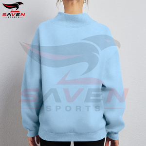 Custom <b>Women</b> Mock Neck Sweatshirt Oversized Pullover Long Sleeve Fleece Warm Casual Streetwear Winter Fashion - Product Image 4