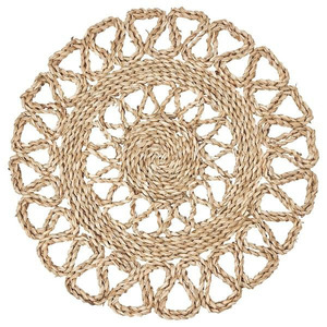 Hot Selling 2026 Natural Rattan Charger Plates OEM Customize Sizes Variety of Colors Handmade Rattan <b>Placemat</b> for Table Decor - Product Image 4
