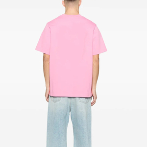 T-shirt rose uni personnalisé en gros, T-shirt oversize épais 100 % coton pour homme, Hauts décontractés style streetwear - Product Image 2