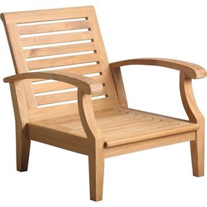 Fauteuil de salon en teck massif artisanal, fauteuil en bois minimaliste pour patio, jardin, resort, meubles de haute qualité - Product Image 1