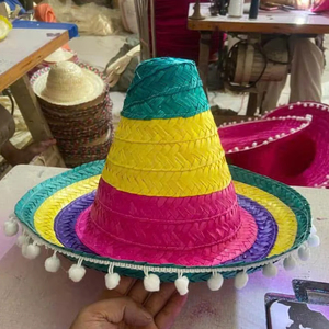 Sombreros de paja de ala ancha al por mayor de Vietnam, tamaño mini, para suministro a restaurantes, decoración de mesas para fiestas, decoración de bares de tacos - Product Image 1