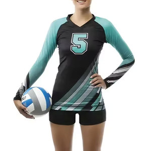 Uniforme de volley-ball d'hiver unisexe personnalisé pour adultes, 100% polyester, imprimé par transfert thermique, respirant, ajusté, manches courtes, élastique - Product Image 4