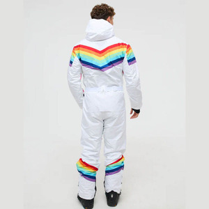 2026 Wholesale Unisex Lightweight Waterproof 10,000mm Insulated 100% Polyester Ski Suit Snowboard One Piece <b>Rainbow</b> - Product Image 2