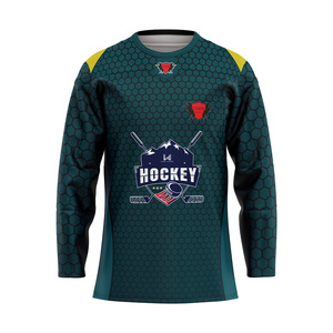 Camiseta de Hockey Personalizada al por Mayor con Logotipo, 100% Poliéster, Impresión por Transferencia de Calor, Nombre de Equipo Personalizado, Secado Rápido, Absorción de Humedad - Product Image 5