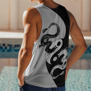 <b>Black</b> Men's <b>Tank</b> <b>Tops</b> Summer Sleeveless Tee Breathable Anti-UV Eco-Friendly 100% Polyester Solid Print Front Workout Beach - Product Image 3