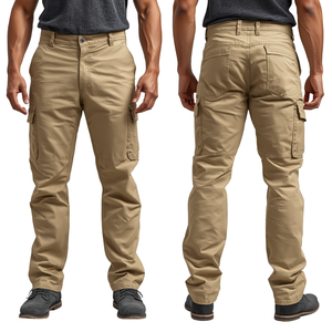 Men's Breathable Waterproof Solid <b>Long</b> <b>Canvas</b> Hardshell Pants Zipper Front Regular Fit Customized Color Logo Customized Adults - Product Image 1