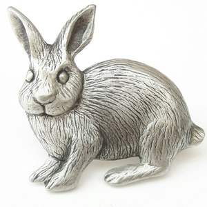Sculpture de lapin rustique en aluminium moulé, statue de lapin décorative pour jardin, figurine animale pour patio, cour, pelouse, accent de décoration intérieure - Product Image 5