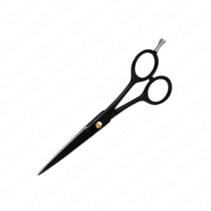 Ciseaux de barbier professionnels en acier à haute teneur en carbone, revêtement noir, avec logo personnalisé - Product Image 3