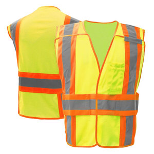 Working Safety Reflective Strips Workwear <b>Jackets</b> Construction Road Work Industrial Protective Vest for <b>Worker</b> - Product Image 2