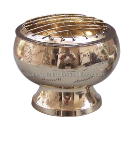 Brûleur d'encens en résine de laiton de couleur de sept chakras avec sept symboles pour l'usage religieux - Product Image 5