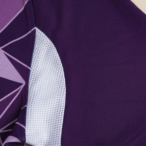 Conjunto de Camiseta de Fútbol Sublimada con Diseño Geométrico Morado para Hombre, Manga Corta, Absorbe la Humedad, Ajuste Atlético, Uniforme de Fútbol - Product Image 5
