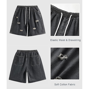 Pantalones Cortos de Mezclilla con Lavado Ácido al por Mayor para Hombre y Mujer, Estilo Vintage, Ajuste Holgado, 100% Algodón, Personalizables con Logotipo OEM - Product Image 6
