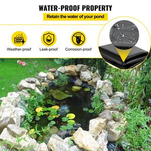 Telo per laghetto in LLDPE 20x25 piedi, spessore 20 mil, per laghetti per pesci e cascate, telo geosintetico in argilla per laghetti e vasche per pesci - Product Image 5