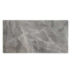 Tavolo da Pranzo Moderno in Pietra Sinterizzata Grigia 63 Pollici, Rettangolare, Effetto Marmo, con Struttura in Metallo a X - Product Image 4