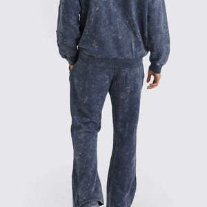 Conjunto Deportivo Ecológico NIGHTJAR INDUSTRY Acid Wash 2 en 1, 100% Algodón, con Capucha, Estilo Casual Urbano para Hombre y Mujer - Product Image 3