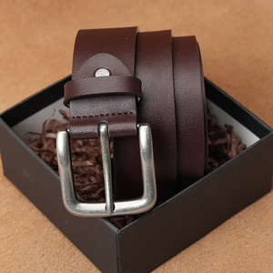 Cinturón de Cuero Vacuno y Acero Clásico y Duradero para Uso Casual y de Negocios, con Logotipo y Marca Personalizados, Impermeable, Transpirable y de Alta Calidad - Product Image 4