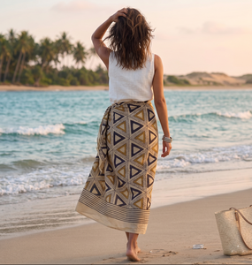 Wholesale Hand Block Bagru Print Indian Handmade Cotton Pareo <b>Sarong</b> Soft Summer Swimwear Cover Up for Women Vacation Resort - Product Image 4