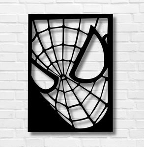 Arte Metálico Moderno para Pared con Diseño de Telaraña Negra |   Decoración de Pared Abstracta Geométrica con Corte Láser |   Panel de Pared Colgante Contemporáneo para la Sala del Hogar - Product Image 1