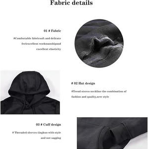 Sudadera con Capucha Negra de Invierno, Diseño de Esqueleto Atrevido, Capucha con Cordón Ajustable, 100% Algodón Felpa, Secado Rápido, Transpirable, Destacada - Product Image 3