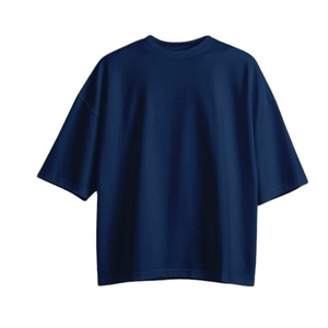 T-shirt à épaules tombantes 100% coton pour hommes Coupe surdimensionnée Séchage rapide Respirant Fil court teint Techniques lavées - Product Image 5