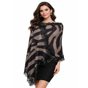 Chal de Cachemira y Lana Fina para Mujer, Diseño Digital, Ligero y Suave, con Borde de Encaje en los Cuatro Lados, Ideal para Fiestas - Product Image 1