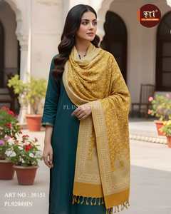 Best Quality Other <b>Women's</b> Floral Pattern Luxury Blend Cashmere Feel Breathable Lightweight Winter Shawl Thickened Pashmina Wrap - Product Image 3