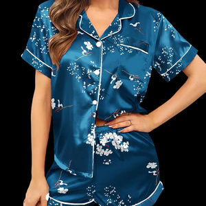 Vestido de Dormir para Mujer, Hecho en Fábrica, Precios al por Mayor, Poliéster/Algodón, Impresión de Logotipo Personalizado, Verano, Transpirable, Manga Corta - Product Image 1