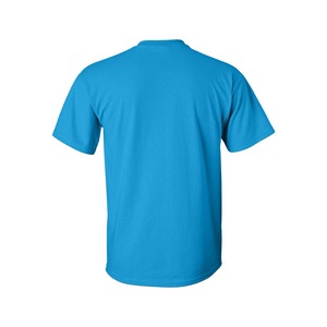 Camiseta casual de manga corta con cuello redondo azul para hombre, corte regular, 100% algodón, tejido jersey, color liso, camisetas sencillas para hombre - Product Image 5