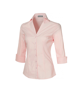 Camisa de Oficina Clásica de Manga Larga para Mujer, Estilo Elegante, Diseño Personalizado - Product Image 1