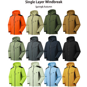 Chaquetas cortavientos acolchadas de invierno de una sola capa al por mayor, impermeables, a prueba de viento, con cremallera frontal, para senderismo al aire libre - Product Image 2