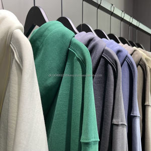 Sudadera con capucha personalizada de gran tamaño, sudaderas con capucha de felpa francesa lisa, sudaderas con capucha de peso pesado de 430 Gsm, High Street - Product Image 2