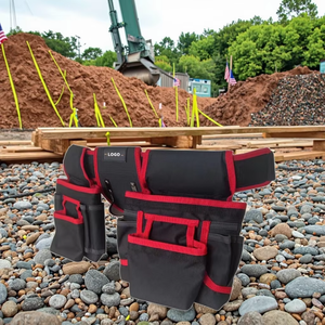 Black Red Tool <b>Belt</b> With Multiple Pockets For Construction <b>Work</b> Custom Oxford material tool <b>belts</b> Canvas <b>work</b> <b>belt</b> for sale 2026 - Product Image 1