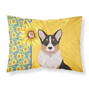 <b>Summer</b> Tricolor Sunflowers <b>Cardigan</b> Artwork Pillowcase <b>Lightweight</b> Super Soft Easy Care Standard Corgi Decorative Throw Pillows - Product Image 1