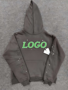 Factory <b>Direct</b> Sales Hot Sale 450g Heavy Cotton Puff Print Celebrity Same Hip Hop Sp-Web Casual Hoodie Pakistan - Product Image 4