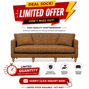 50% off Traditional Upholstered Square <b>Sofa</b> <b>Bed</b> Premium Fabric Living Room Couch with Solid Wood Legs for Warehouse & School Use - Product Image 5
