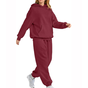 Ensembles de survêtements décontractés surdimensionnés pour femmes, de haute qualité, deux pièces, pour l'entraînement et le jogging - Product Image 5