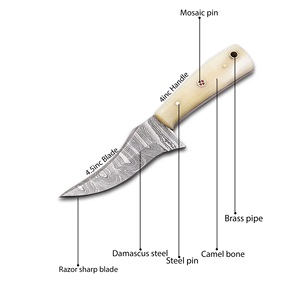 มีดทำมือแบบสั่งทำพิเศษ มีดล่าสัตว์เหล็กดามัสกัส ใบมีดแบบตายตัว ผู้จัดจำหน่ายในสหรัฐอเมริกาและยุโรป รับทำโลโก้สั่งทำ แบรนด์ส่วนตัว 2026 b2b - Product Image 6