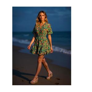 Prix raisonnables 100% rayonne dames robe impression personnalisée chic Boho Chic tissu doux femmes robe à vendre par les exportateurs - Product Image 1