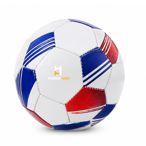 Ballon de football Power Hint taille 5, professionnel, léger, durable, pour l'entraînement, emballage gonflé, blanc, bleu, rouge, cuir PU de haute qualité - Product Image 1