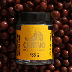 Caramelos de Chocolate con Sabor a Plátano Carino Dragees de Alta Calidad, Frasco de 100g, Formato Sólido - Product Image 2