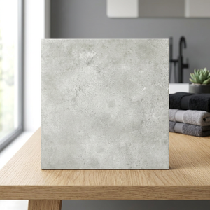 Baldosas de Porcelana Esmaltada para Exteriores de Alta Resistencia, 20 mm de Grosor, 600x600 600x900 mm, Color Plata Travertino, para Pasillos y Centros Comerciales - Product Image 1