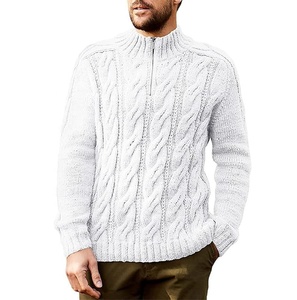 Pull-over homme en laine/acrylique couleur moutarde, de haute qualité, avec logo personnalisé, respirant, séchage rapide, manches longues, coupe classique, style hiver - Product Image 6