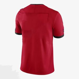 Maillot de football rouge personnalisé à séchage rapide, col en V, vêtements de sport - Product Image 3