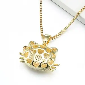 Joyería Moderna para Mujer, Diseño de Lazo Rosa con Incrustaciones de Diamantes, Plata de Ley 925, Moissanita, Colgante Hello Kitty Estilo Hip Hop - Product Image 2