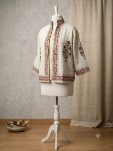 Elegant <b>Summer</b> <b>Jacket</b> Casual Festive <b>Jacket</b> Artisan Crafted Hand Block Print Floral Cotton <b>Jacket</b> for <b>Women</b> Handmade Indian - Product Image 2