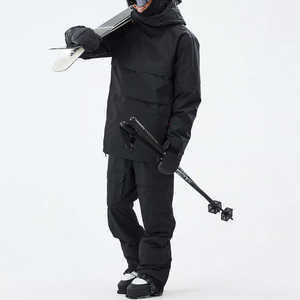 Anorak Noir de Ski et Snowboard avec Capuche, Imperméable, Coupe-Vent 10 000 mm, Respirant, Poches Zippées, Unisexe, Combinaison de Ski Personnalisable à Prix Bas - Product Image 5