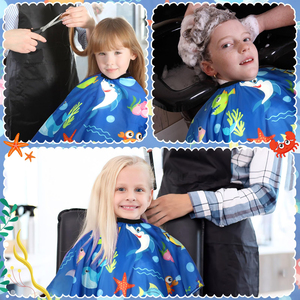 Cape de Barbier pour Enfants, Cape de Coiffure Professionnelle, Cape de Salon Imperméable en Polyester, Impression Sublimée Personnalisée, Col Ajustable - Product Image 6