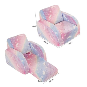 Bambino bambino 2-in-1 divano letto convertibile Morden Glow Dark <span class=keywords><strong>unicorno</strong></span> Design Flip, miglior regalo per ragazzi e ragazze OEM/ODM - Product Image 1